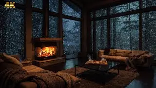 ❄️🔥 Caba&ntilde;a Nevando 4K | M&uacute;sica Cozy para Dormir y Estudiar &bull; Snowy Cabin Relaxing Music (4K)