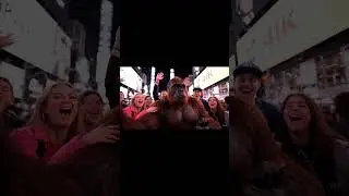 Bigfoot Mobbed in Times Square! 😱📸 #BigfootInNYC #TimesSquareChaos #TouristMagnet #BigfootSighting