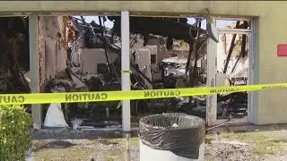 The clean up continues after fire destroys businesses in Oak Park strip mall