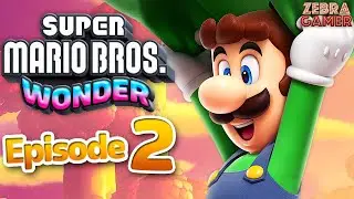 Super Mario Bros. Wonder Gameplay Walkthrough Part 2 - Luigi! World 1 Pipe-Rock Plateau 100%!