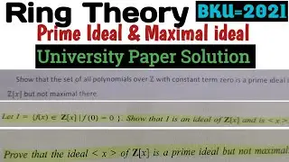 Show that the set of all polynomials over X with constant term zero is a prime ideal of Z[x] but not