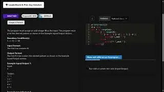 SKILLRACK | DAILY TEST || 21/10/2023 || INTEGER K PATTERN || PROGRAM ID 9559 | PYTHON || #dc #dt #❤️
