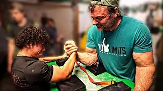 TEEN BODYBUILDER TRAINS WITH DEVON LARRAT (WORLD’S STRONGEST ARM WRESTLER)