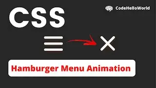 CSS hamburger menu animations | Project #2/50 | CSS Animation effects for beginners