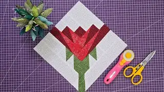 Patchwork tutorial: fantastic quilt pattern just with a simple trick to reuse scrap fabrics