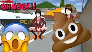 BIG POOP!!! Rina Had DIARRHEA, COULDN'T HOLD it AFTER CATCHING A BAD Guy #sakuraschoolsimulator 