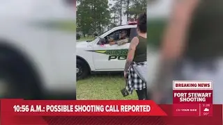 Video shows law enforcement arriving to Fort Stewart shooting incident