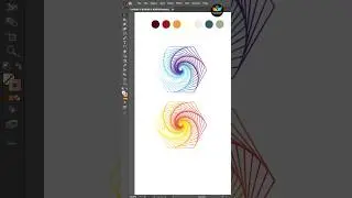Hexogen spiral design in ADOBE illustrator ❤️#adobe #illustrator #design #2023 #shorts #trending