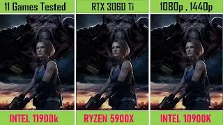 Intel i9 11900k vs 5900x vs 10900k Gaming Benchmark NVidia RTX 3060ti