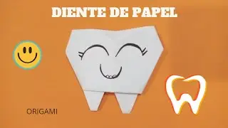 como hacer DIENTE de papel 🤩🧡
