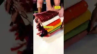 russian silk sareeAll over weaving checks with butties along  with contrast  border #viral#trending