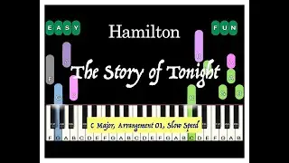 The Story of Tonight from Hamilton in C major Arr. 01 Slow speed Sheet music, Piano Lesson