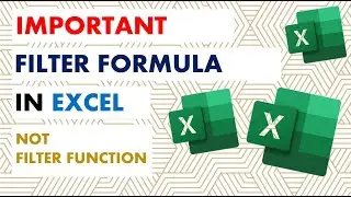 How to use Filter formula in Excel | Filtering data in a new way 2024 #filtering  #excel #formula