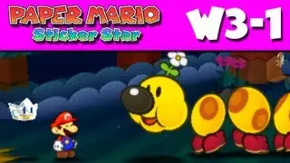 Paper Mario Sticker Star - Gameplay Walkthrough World 3-1 - Leaflitter Path (Nintendo 3DS)