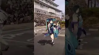 【フリツモ V 2/4】島原城の真下で  原神のスカラマシュと男どもが踊るFREELY TOMORROW 【原神 AR ダンス】