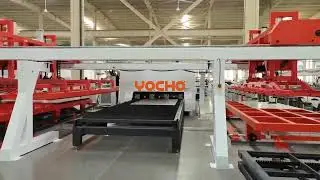 Automatic composite loading and unloading manipulator+plate storage warehouse (side)