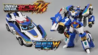 메탈카드봇W의 주인공 블루캅W 경찰차 로봇 장난감 변신 리뷰 Metal Card Bot W Blue Cop W Robot Toys Review