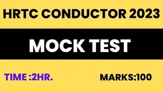 HRTC CONDUCTOR MOCK TEST|| CONDUCTOR PREPARATION HPPSC CONDUCTOR MOCK TEST