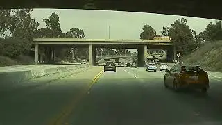 Tesla Dashcam Captures Car Accident on I-10 East