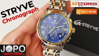 STRYVE S9601 Gold Business Chronograph Watch│Stryve Watch Review│Subtitles