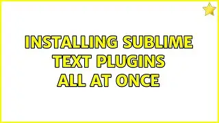 Installing sublime text plugins all at once