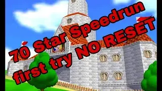 Super Mario 64 70 Star Speedrun *FIRST TRY NO RESET*