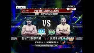 PWL 2017: Sumit Sehrawat VS Jakob Makarashvili 17th Jan | Haryana Hammers Vs Jaipur Ninjas