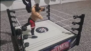 Samoa Joe Vs Finn ballor WWE action figure stop motion match!!