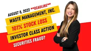 $WM WM Stock News Analysis Today (#WM) STOCKHOLDERS Class Action Lawsuit Waste Management Alert $WM