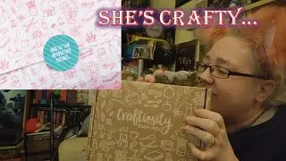 Craftiosity - July 2022 Unboxing - Monthly Craft Subscription Box Witch Crafty Citrus Stencil Apron