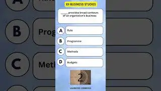 Business Studies Class XII MCQ - Management Type of Plans - Policy Rule procedure Method  #quiz