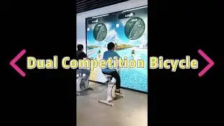 Dual Racing Bike Interactive Competition | Virtual Cycling Experience with Real Time Speed Tracking