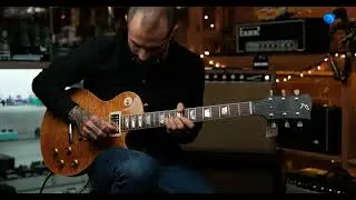 Rutters LP Style  Guitar Brown Flame Top with Tom Holmes Pickups & Headstrong Lil' King S Amp