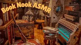 Build a Book NOOK with me - ASMR for Sleep, Study, Relaxing - No talking ASMR + Gentle Rain Sounds