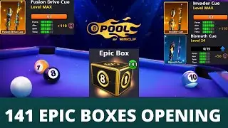 8 Ball Pool 141 Epic Boxes Opening | 2000+ Cash Spent | Watch Complete Video To Get Amazing Gift 🎁