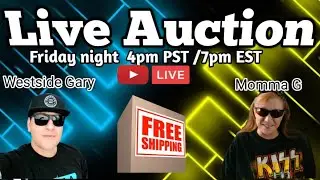 Friday Night🔴 LIVE AUCTION & BUY IT NOWS! 📦FREE SHIPPING 💥Free Giveaways! Come hang out!