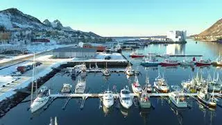 Myre havn (Øksnes / Langøya / Vesterålen) - dronevideo - 2018.02.24 - 4k