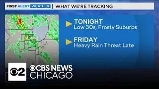 Frosty in the Chicago suburbs overnight Wednesday into Thursday