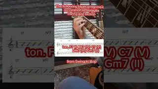 Blues guitar #swing #bebop #shorts #tutorial #chords #free #lessons #accordi #musica #fingerstyle