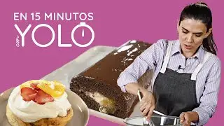¡Postres EXPRÉS! Chocorrol en microondas y Gelatina de mazapán | En 15 minutos con la chef Yolo