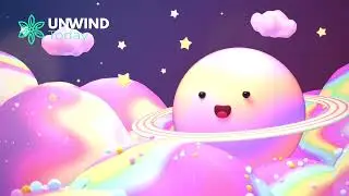 Baby Lullaby with Sleeping Planet Animation, Sleeping music for babies, Baby white noise music
