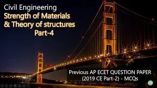 APECET 2019 MCQs || Civil Engg || Strength of Materials & Theory of Structures (SMTS) #apecet2025