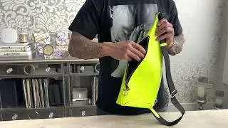 Blinding Bright LV!!! Louis Vuitton Duo Sling bag in Neon Yellow.