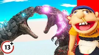 Jeffy Reacts to Which GODZILLA is STRONGER in Animal Battle Revolt Simulator!