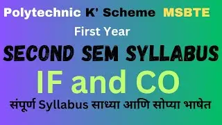 2nd Sem |Syllabus | IF| CO |Polytechnic|MSBTE | K Scheme | &lrm;@devidasdanekar1965