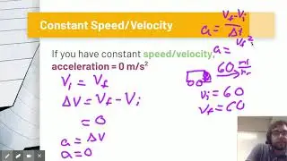 Constant Speed or Velocity Means 0 Acceleration