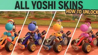Mario Kart World - Yoshi - How to unlock all Skins/Costumes