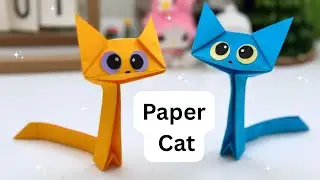 Как сделать простую бумажную кошку для детей / Идеи для поделок в детском саду / Простые поделки ...