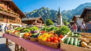 Утренний рынок в Цюрихе 🇨🇭 |  Прогулка по самому красивому городу Швейцарии