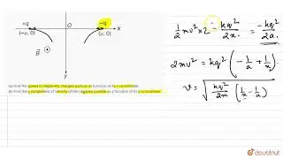 Two particles have equal mass m and electric charge of equal magnitude (q) and opposite sign.